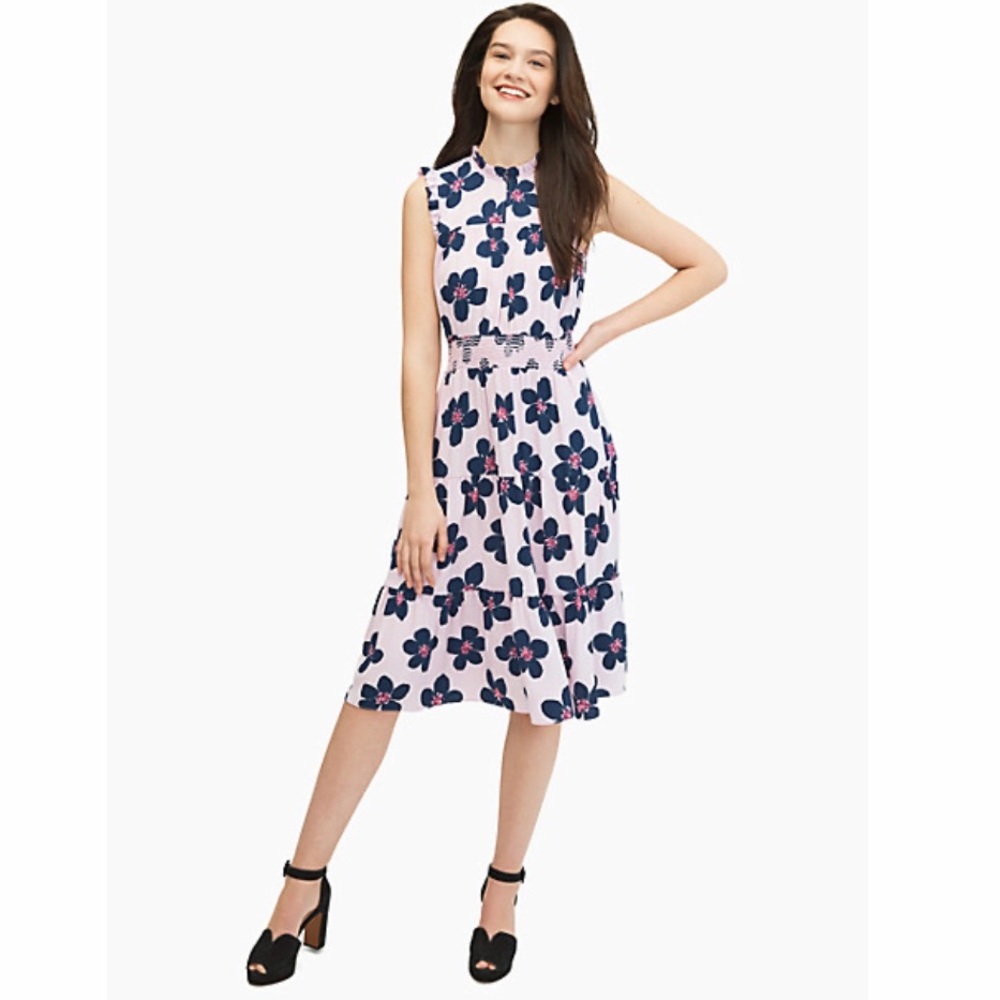 ♠️ 🎀 NWT Kate Spade Grand Flora Dress Pink Size S